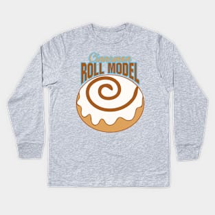 Cinnamon Role Model Kids Long Sleeve T-Shirt